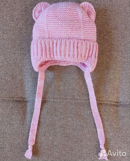 Зимняя шапка на девочку 46-48 см