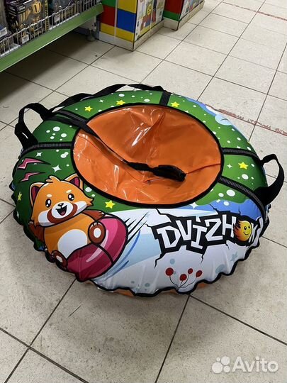 Тюбинг ватрушка ддя катания 93 см. Зеленый