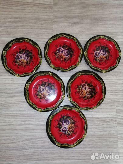 Тарелочки с рисунком 6шт