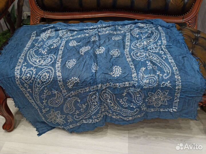 Платок индиго etro хлопок италия