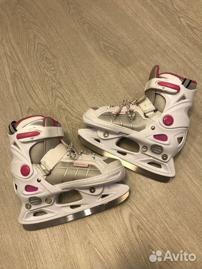 Коньки детские (для девочки) раздвижные, р-р 33-36