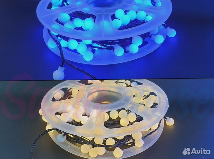 Гирлянда шарики для ёлки и деревьев