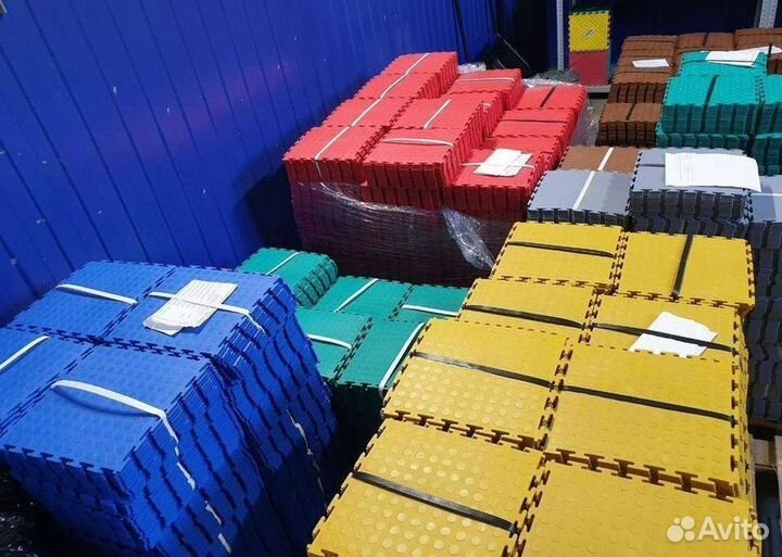 Модульная плитка пвх в фитнес зал