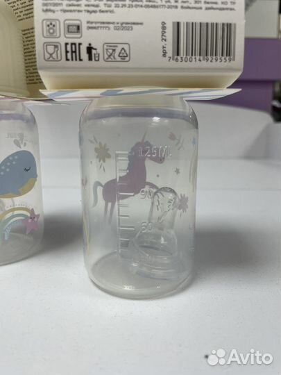 Бутылочка с силиконовой соской 125 мл. Lubby