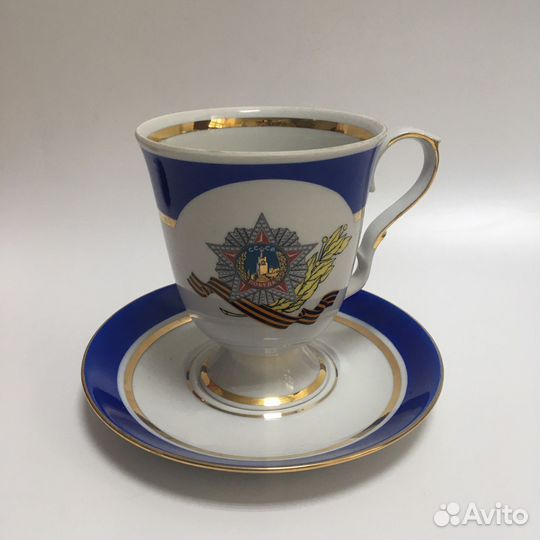 Бокал с блюдцем Дулево