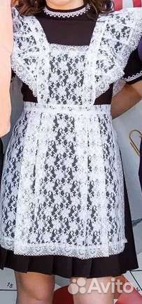 Белый школьный фартук