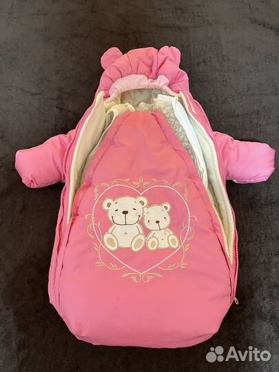 Зимний конверт для девочки