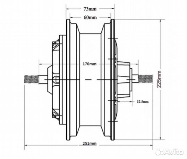 Мотор-колесо 8см