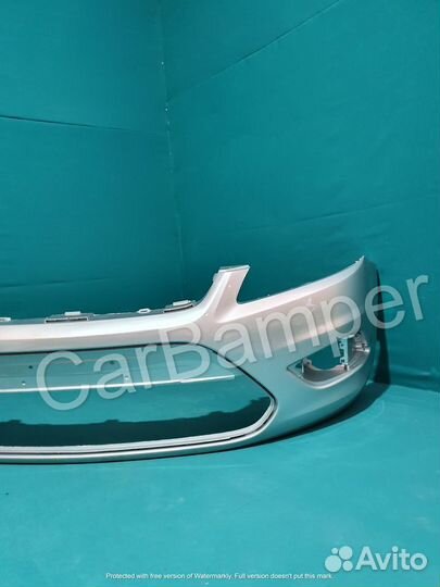 Бампер передний Форд Фокус 2 цвет серебристый