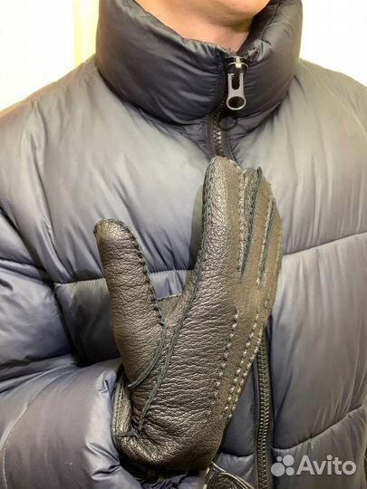 Модельные мужские кожаные перчатки