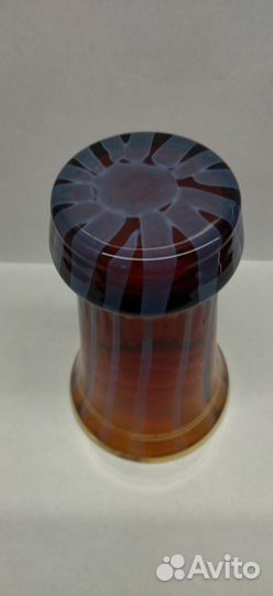 Вазочка. двухслойное стекло позолота. СССР 1960-е