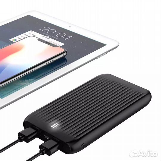 Внешний аккумулятор 10000 мАч с 2 USB-портами