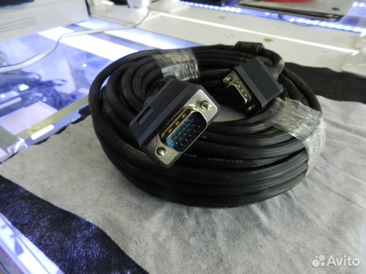 Кабель VGA-VGA DB15 (15M-15M) 15m Black