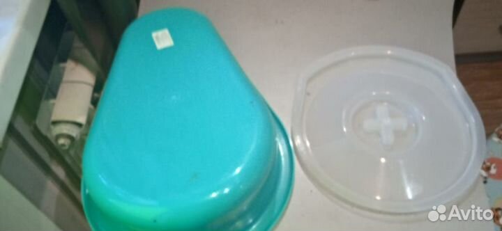 Судно подкладное полимерное Ладья с крышкой, бирюз