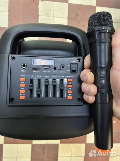 Блютуз колонка мощная 500w с микрофоном