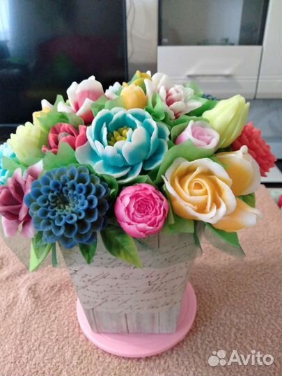 Букет цветов из мыла