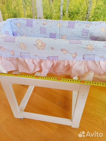 Детская кроватка на колесиках (кровать) люлька