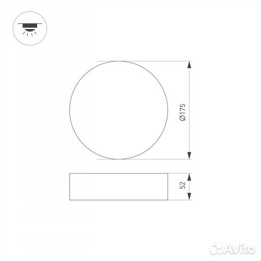 Потолочный светодиодный светильник Arlight SP-Rondo-175A-16W Day4000 021777(2)