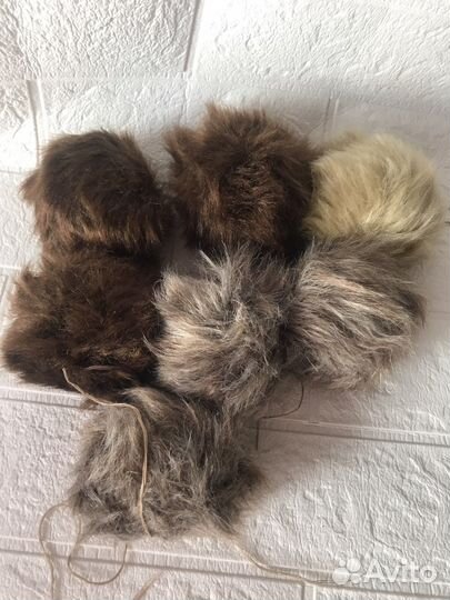 Меховой Помпон натуральный и искусственный