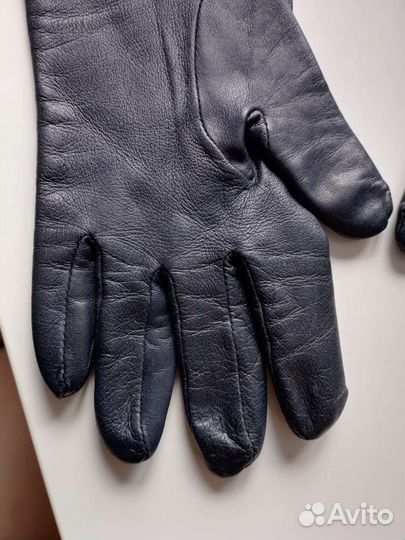 Перчатки кожаные длинные Benetton