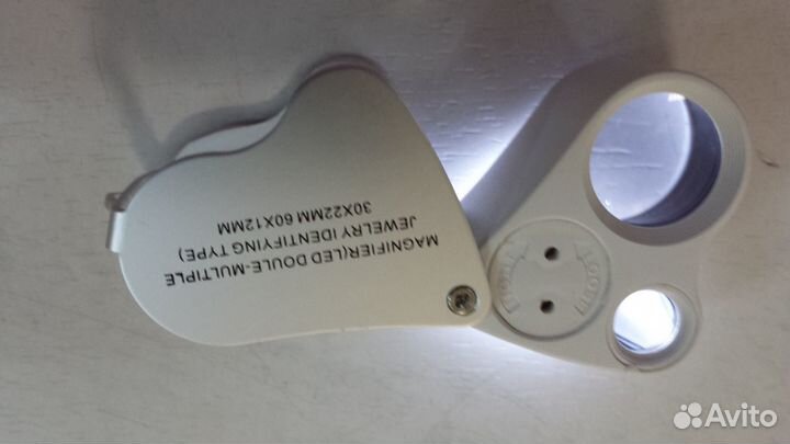 Микроскоп, Лупа 60 и 30 крат с подсветкой