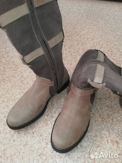 Сапоги деми. 40 нат. кожа на узкую ногу