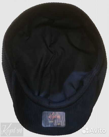 Кепка черный вельвет новая восьмиклинка