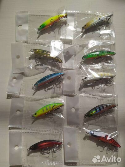 Воблеры поштучно или набором 10шт -6,8см, 4 гр