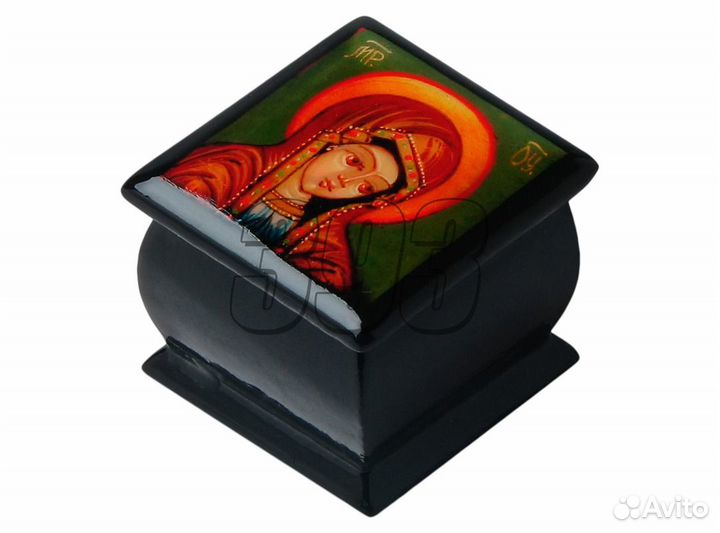 Шкатулка Федоскино Казанская Божья Матерь (22933)