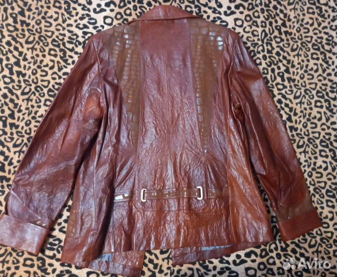 Кожаная нат. куртка новая 46-48