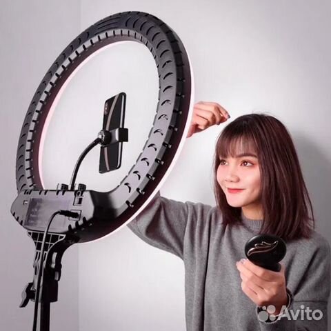 Мощная кольцевая лампа 54см