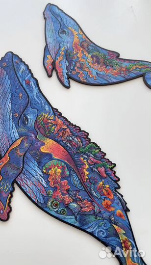 Unidragon деревянный пазл Milky Whales киты