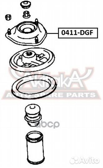 Опора переднего амортизатора 0411DGF asva