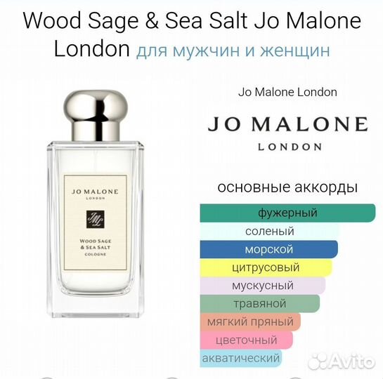 Jo Malone Wood Sage & Sea Salt 40 ml Тестер