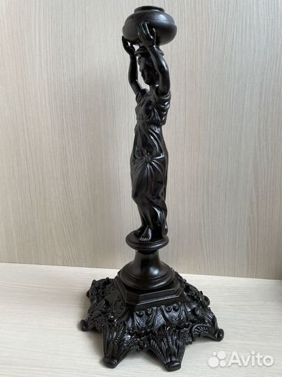 Подсвечник Девушка Касли Тепляков 1896 год чугун