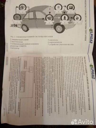 Газовая оборудование на машину