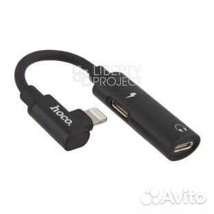 Аудио-переходник hoco LS18/кабель для apple