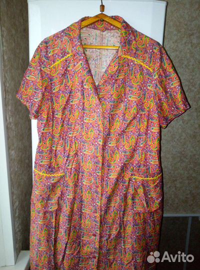 Халат женский вельветовый, ситцевый