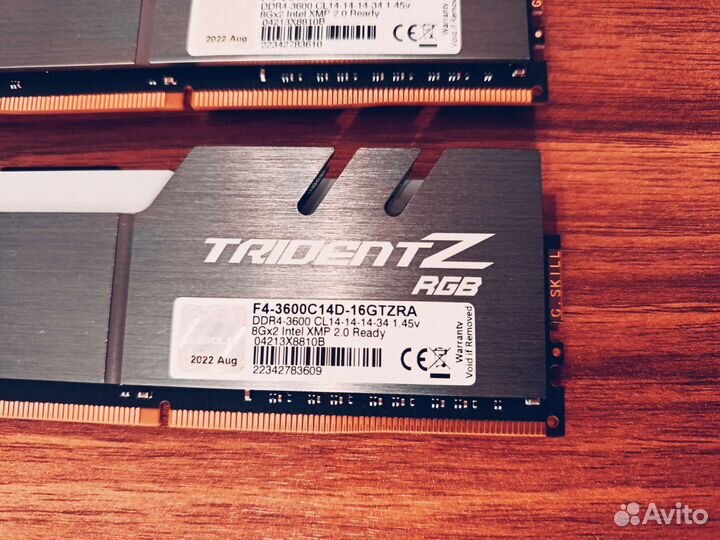 DDR4 G.Skill trident Z 3600 CL14