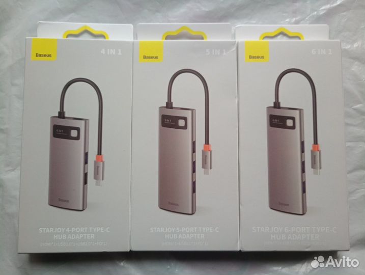 Новый Baseus USB-HUB 5/6/8/9-in-1 USB-C