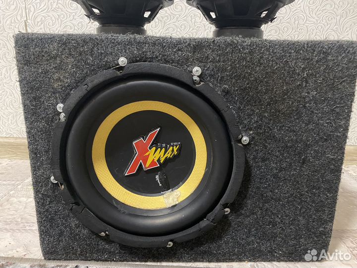 Сабвуфер и усилитель с коробом