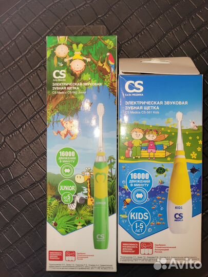 Зубная щетка CS Medica CS-561 kids и CS-562 junior