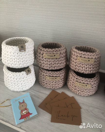 Корзины из трикотажной пряжи