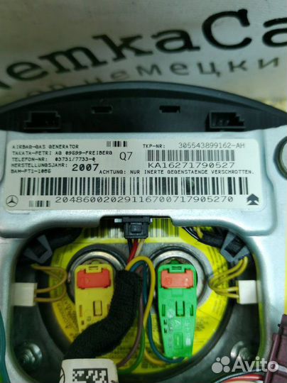 Подушка безопасности в руль Mercedes-Benz C-Class