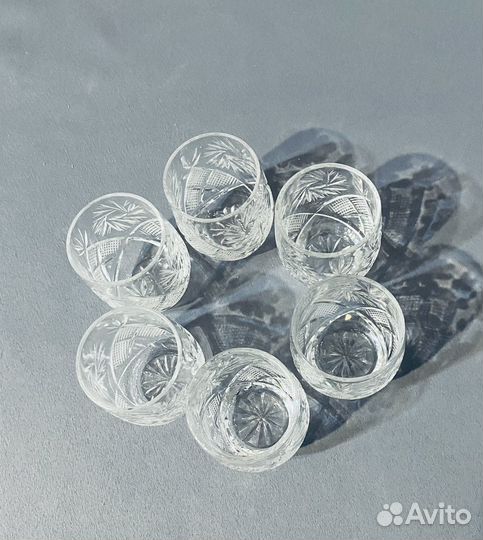 Стопки хрустальные. Прошлый век. СССР