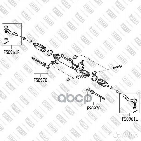 Наконечник рулевой тяги правый прав FS0961R