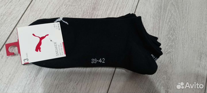 Новые укороченные носочки 3 пары Puma
