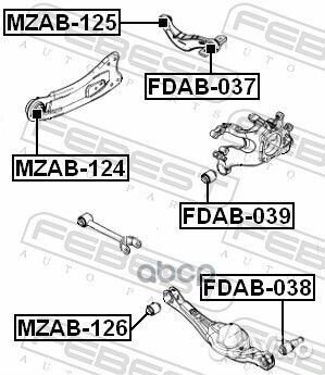 Сайлентблок ford edge/lincoln 06- зад.попер. fd