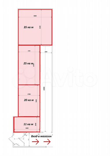 Торговая площадь, 20 м²