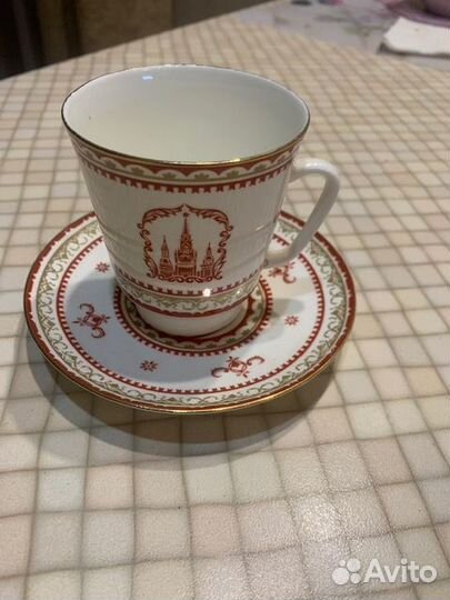 Кофейная пара лфз костяной фарфор СССР